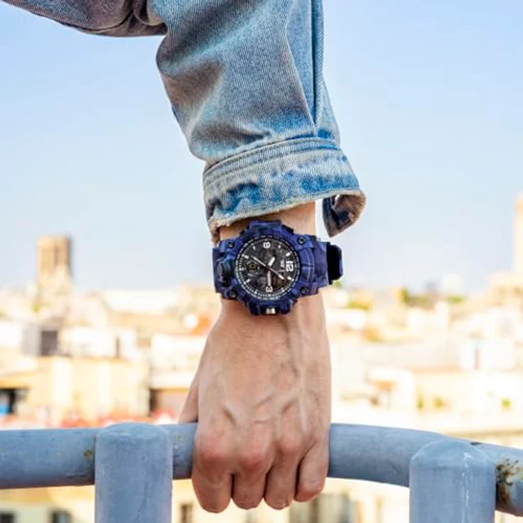 CALYPSO WATCHES Chronograph X-Trem K5855/2, Quarzuhr mit analoger und digitaler Anzeige, schwarz-blau, wasserdicht bis 5 bar, Stoppfunktion, Multifunktionsalarm – Bild 2