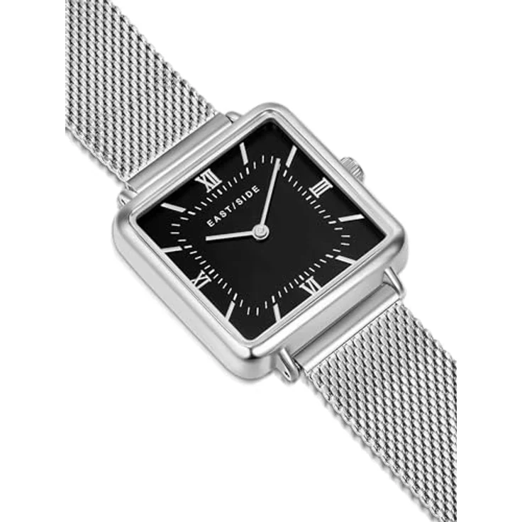 Eastside Damen Uhr analog Japan Quarzwerk mit Edelstahl Silber Armband 10080086 - Urbane Eleganz mit Milanaise-Armband – Bild 5
