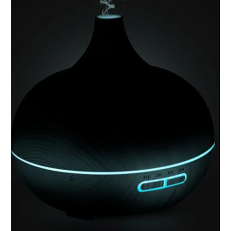 Casativo Aroma-Diffuser in Holzoptik, 300 ml, LED-Beleuchtung in 7 Farben, Timer und ultraschallbetriebene Luftbefeuchtung – Bild 9