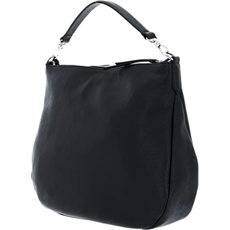 Abro Adria Handtasche, Leder Umhängertasche 34.5 cm, Schwarz mit verstellbarem Riemen und mehreren Fächern – Bild 4
