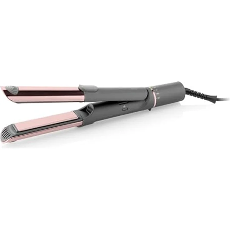 ETA Airpuls Styler 2 in 1, Haarglätter mit keramischer Oberfläche, 1700 W, 5 Temperaturstufen bis 200°C, elektronische Temperaturregelung, schwarz – Bild 1