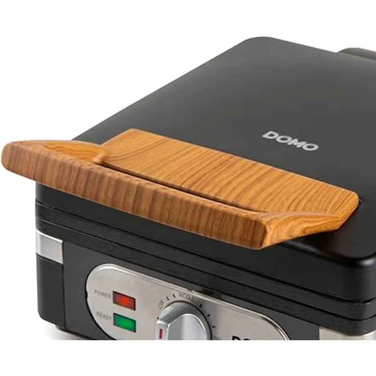 DOMO DO9275W Waffeleisen, 1400 W Leistung, PFAS-freie keramische Antihaftbeschichtung, schwarz – Bild 5