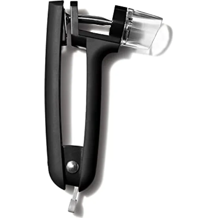 OXO Good Grips Kirschkernentsteiner / Olivenentkerner aus Edelstahl, schwarz