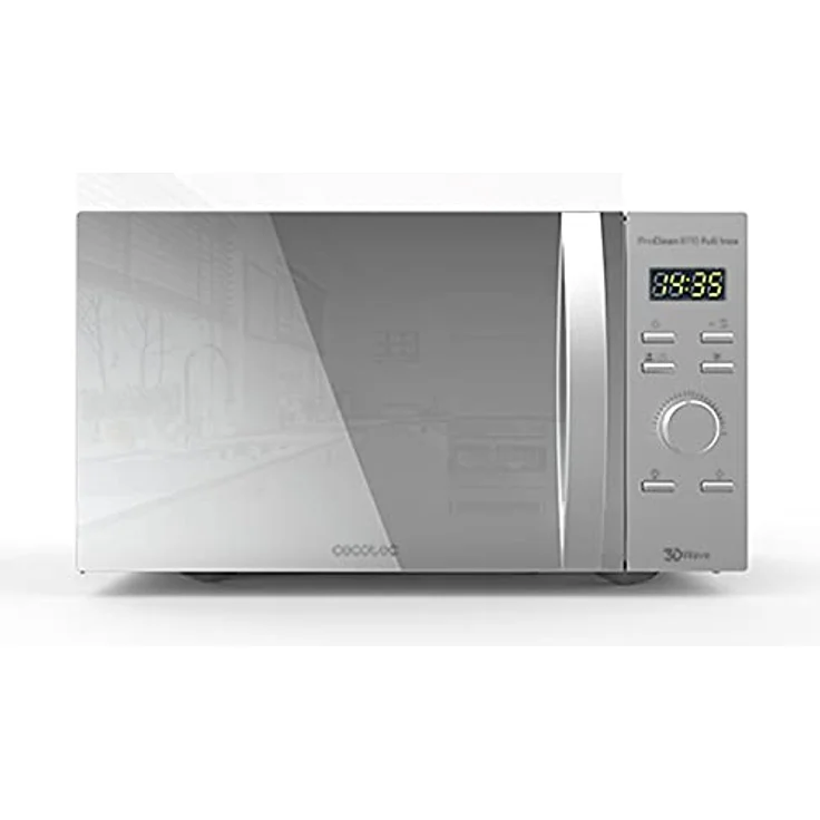 Cecotec ProClean 8110 Mikrowelle mit Grill, Standgerät, 28 Liter Garraum, 1000 Watt, Auftauen, silber – Bild 2