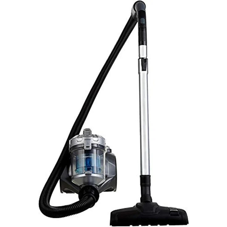 Amazon Basics Zylinder-Staubsauger, leistungsstark, kompakt und leicht, ohne Beutel, HEPA-Filter, 700 W, 1,5 l, Schwarz/Blau – Bild 1