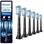 Philips Sonicare C3 Premium Plaque Defense, Original Ersatzbürstenköpfe, Schwarz, 6er-Pack - Entfernt bis zu 10x mehr Plaque, 100% mehr Verfärbungen in drei Tagen, biobasiert
