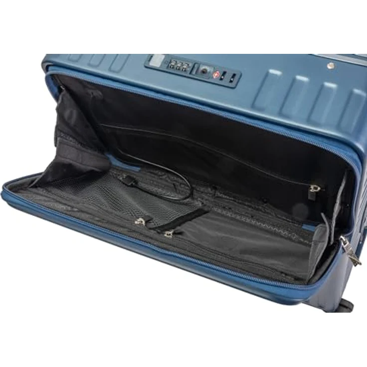 Travelhouse Hartschalen-Trolley Roma, 4 Rollen, mit USB und Getränkehalter, Aluminium-Rahmen & Polycarbonat Hartschale, blau – Bild 2