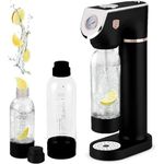 BERLINGER HAUS Sodabar Soda Maker + 2 Bottles Black Rose Collection | Umweltfreundlich und Benutzerfreundlich