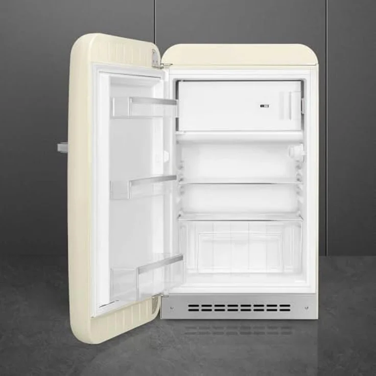 Smeg FAB10LCR6, Freistehender Kühlschrank mit Gefrierfach, 122 l, Energieeffizienzklasse D, Cremefarben – Bild 3