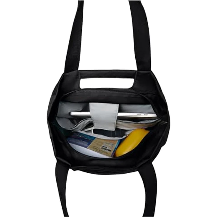 Jack Wolfskin 2-in-1 Umhängetasche/Rucksack EVE, gepolstertes Laptopfach, 15 Liter, Schwarz – Bild 5