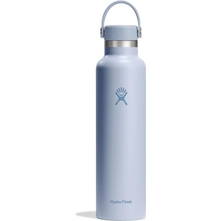 HYDRO FLASK - Standard Mouth Trinkflasche 709ml (24 oz) - Isolierte Wasserflasche aus Edelstahl - Sportflasche mit auslaufsicherem Flex Deckel & Gurt - Thermoflasche Spülmaschinenfest - Surf – Bild 1