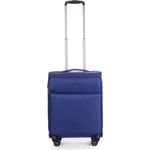 Stratic Light + Koffer Weichschale Reisekoffer Trolley Rollkoffer Handgepäck, TSA Kofferschloss, 4 Rollen, Erweiterbar, Größe S, Blau