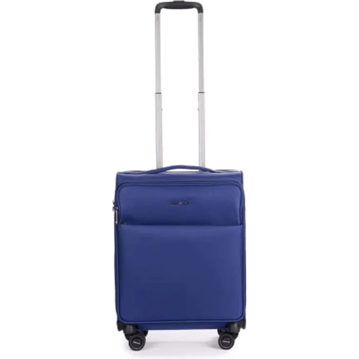 Stratic Light + Koffer Weichschale Reisekoffer Trolley Rollkoffer Handgepäck, TSA Kofferschloss, 4 Rollen, Erweiterbar, Größe S, Blau – Bild 1