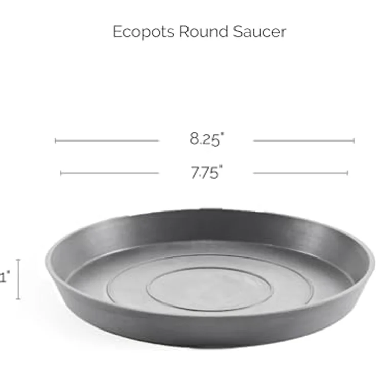 Ecopots Untersetzer rund, grau, 21 cm Durchmesser – Bild 3
