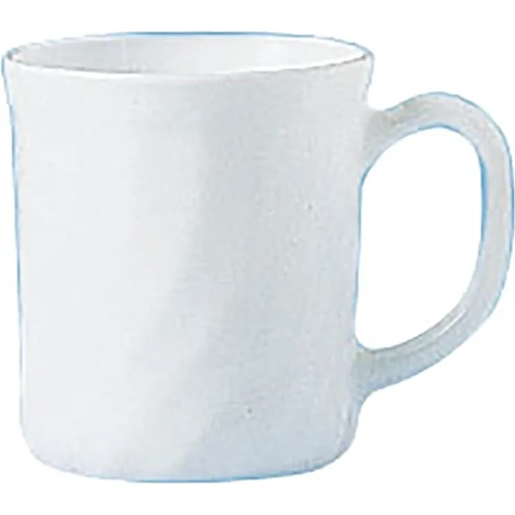 Arcoroc ARC D6880 Trianon Uni Bockbecher, Kaffeebecher, Kaffeetasse, 290ml, Opalglas, weiß, 6 Stück