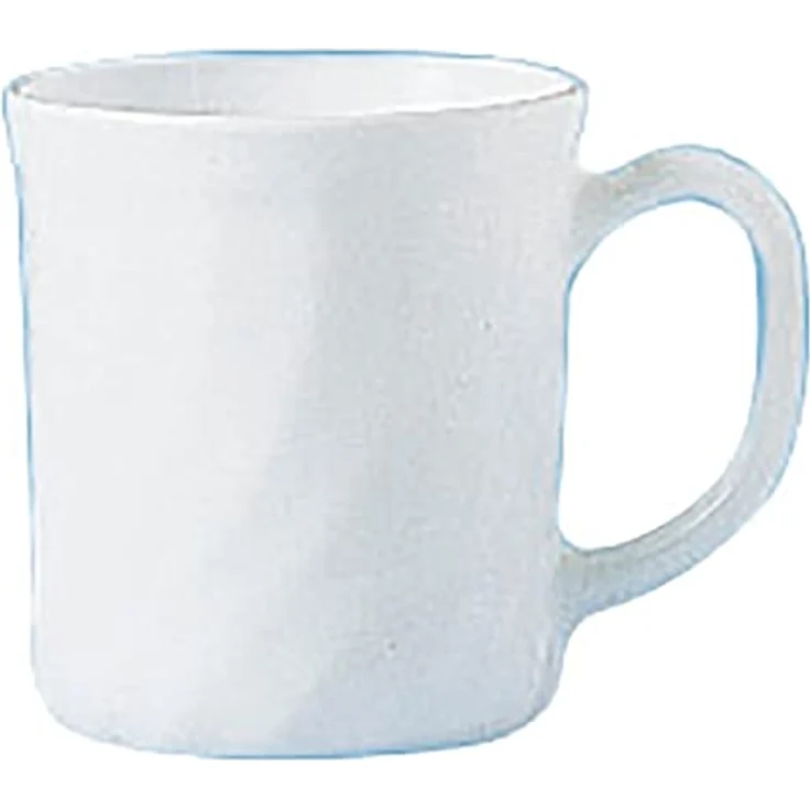 Arcoroc ARC D6880 Trianon Uni Bockbecher, Kaffeebecher, Kaffeetasse, 290ml, Opalglas, weiß, 6 Stück
