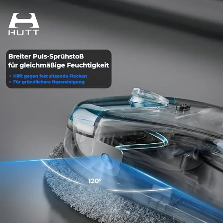 HUTT Fensterputzroboter DDC55PRO, 3D-Schwebefahrwerk, Dualmotor-Rotationsreinigung, KI-gestützte Reinigungsintensität, ultraschlankes Design – Bild 4