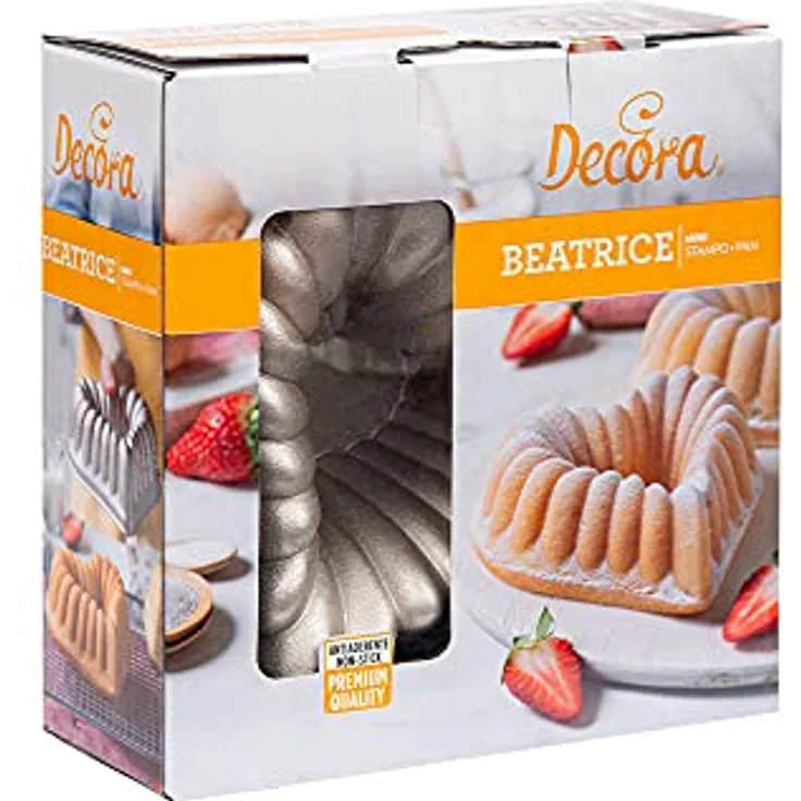 DECORA 0080115 ALUMINIUM DRUCKGUSS MINI-BACKFORM 16 X 16 X 6 H CM BEATRICE