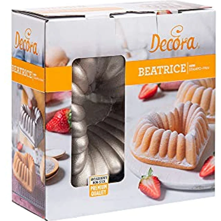 DECORA 0080115 ALUMINIUM DRUCKGUSS MINI-BACKFORM 16 X 16 X 6 H CM BEATRICE – Bild 1