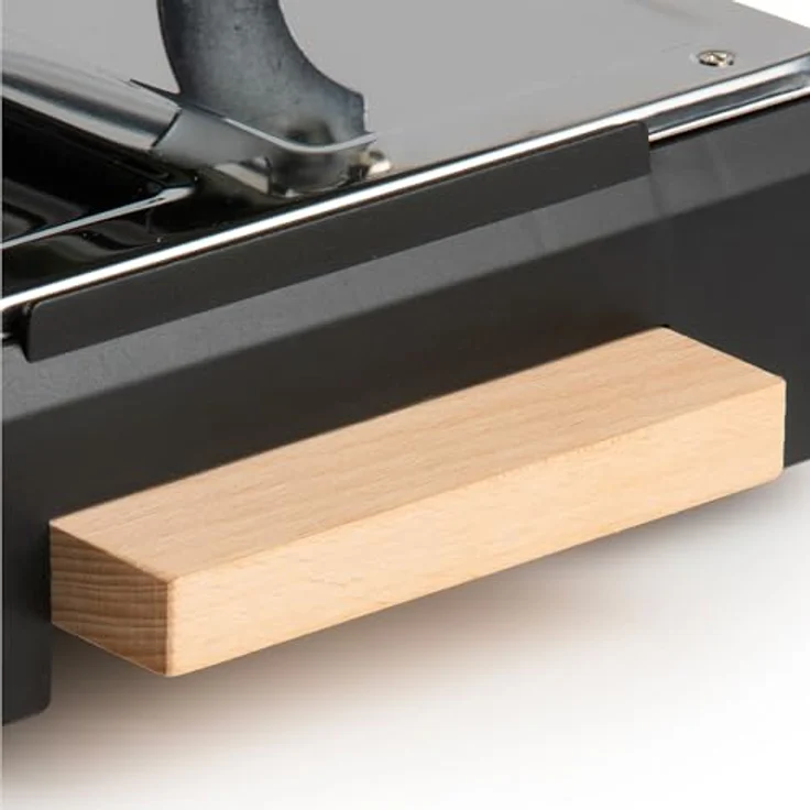 DOMO DO9262G Steingrill/Raclette-Grill, Holzdesign, 1400 W für 8 Personen, inklusive Raclettepfännchen und Holzspatel – Bild 5