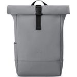 Johnny Urban Cityrucksack Harvey Medium, Rolltop Damen Herren, Laptop Fach (1-tlg), Wasserabweisend, Mattes Schwarz