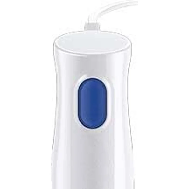 Braun MQ10.000P Stabmixer, 450 Watt, 1 Geschwindigkeit, EasyTwist System, Kunststoff-Fuß, weiß, blau – Bild 2