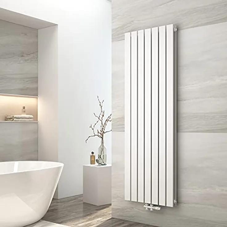 EMKE Heizkörper Vertikal 1600x540mm, Flachheizkörper Weiß 1739 Watt, Effiziente Wärmeableitung und langlebige Konstruktion