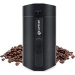 Grunkel - MO-150R - Kaffeemühle, Trockenfrüchte und elektrische Gewürze, mit Druckknopf und transparentem Visier, Fassungsvermögen 50 g, Edelstahlklingen - 150 W - Schwarz