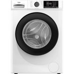 Beko BM3WFOE841PSA freistehende Waschmaschine, Waschvollautomat, 8 kg, 1400 U/min, mit AddXtra, SteamCure und Coldwash, Weiß