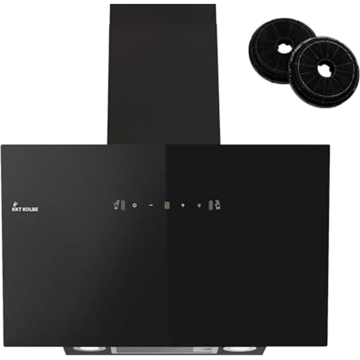 KKT KOLBE Dunstabzugshaube 80cm Abluft Umluft | Wandhauben Kopffrei | Schwarz | Glas | SensorTouch | Nachlaufautomatik | LED Licht | TRIO8015B - Preisvergleich – Bild 1