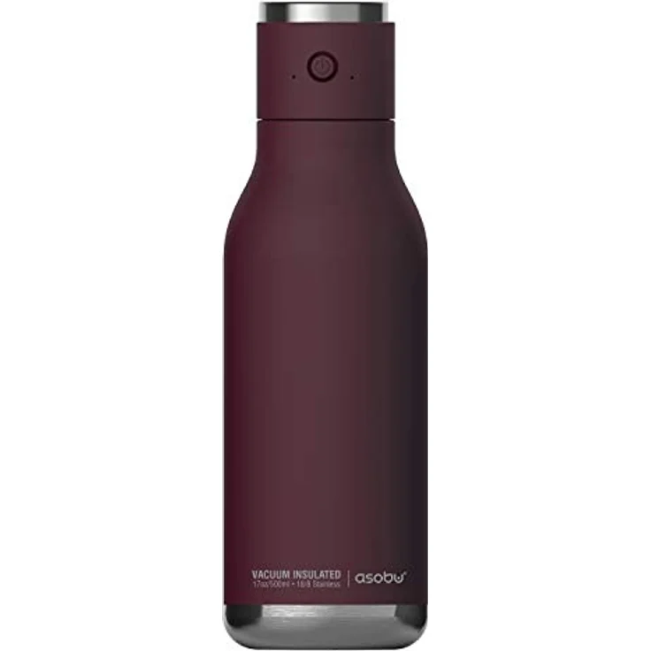Asobu Wireless Bottle, isolierte Trinkflasche mit Lautsprecher, burgunder, 0.5 L – Bild 1