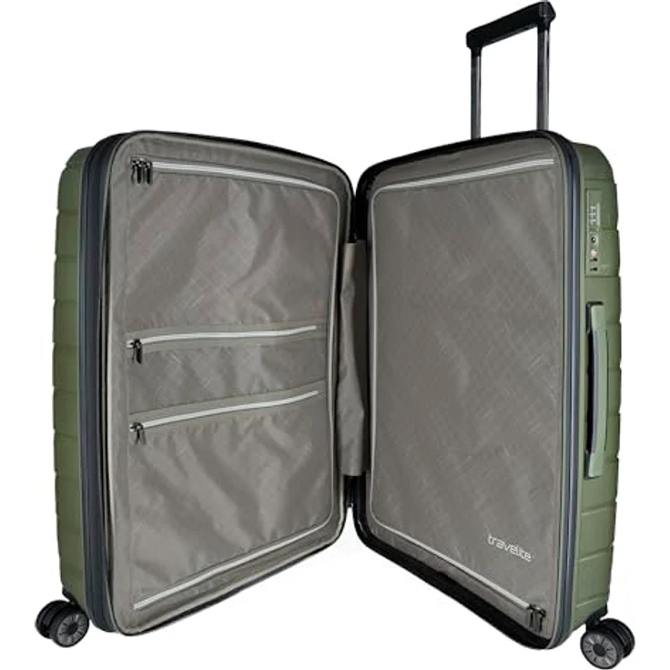 Travelite Air Base, 4 Rollen Trolley L 77 cm, 100% Polypropylen, oliv – Bild 5