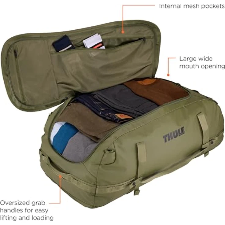 Thule Chasm Weekender Reisetasche 86 cm, olivine, 100% Polyester, ideal für Reisen und Sport – Bild 4