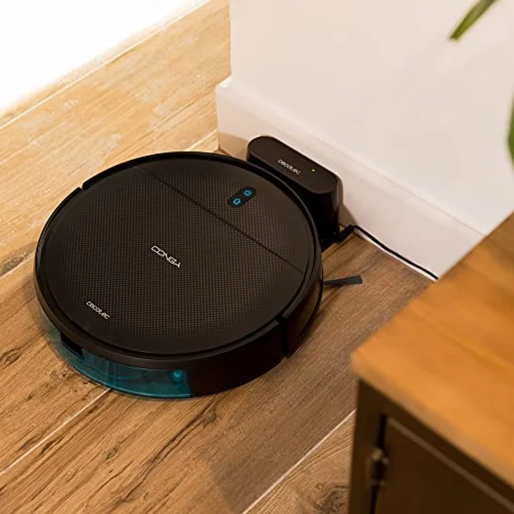 Cecotec Conga 999 Origin X-Treme Staubsaugerroboter, Technologie Random, 1000 Pa, 2 Seitenbürsten, Autonomie 120 Minuten, 6 Programme, Steuerung mit App und Fernbedienung, 2 Wischmopps – Bild 2