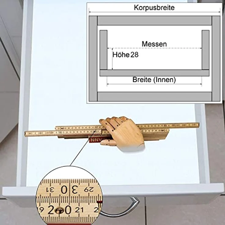 Orga-Box I Gewürzdoseneinsatz 513 x 473 x 28 mm lavagrau mit Perlstruktur Gewürzglaseinsatz für Tandembox Antaro/Intivo u. ModernBox im 60er Schrank Schubladeneinsatz – Bild 3