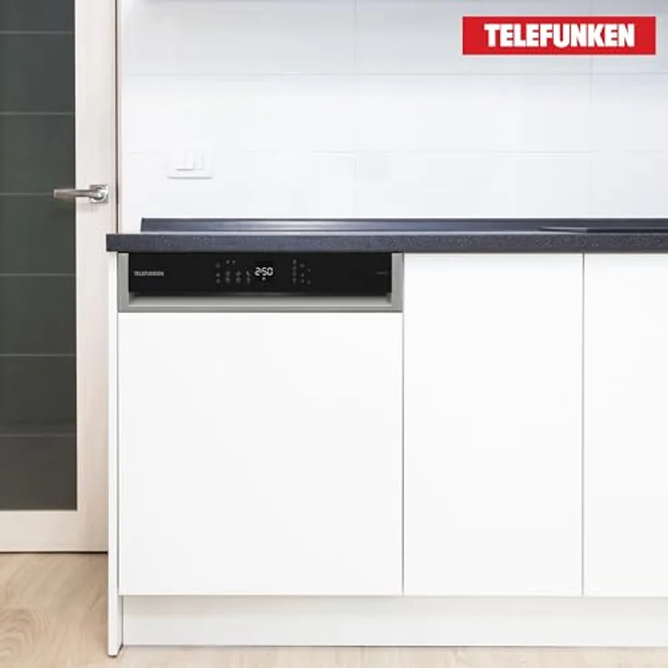 Telefunken GET6012DI, teilintegrierbarer Geschirrspüler 60 cm mit 12 Maßgedecken, 6 Programmen, AquaStop und leiser Betriebslautstärke von 45 dB – Bild 7