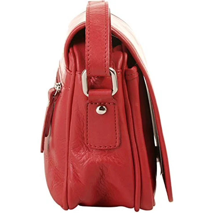 Samantha Look Umhängetasche, echtes Leder, Made in Italy, 25x20x6 cm, verstellbarer Schulterriemen – Bild 4