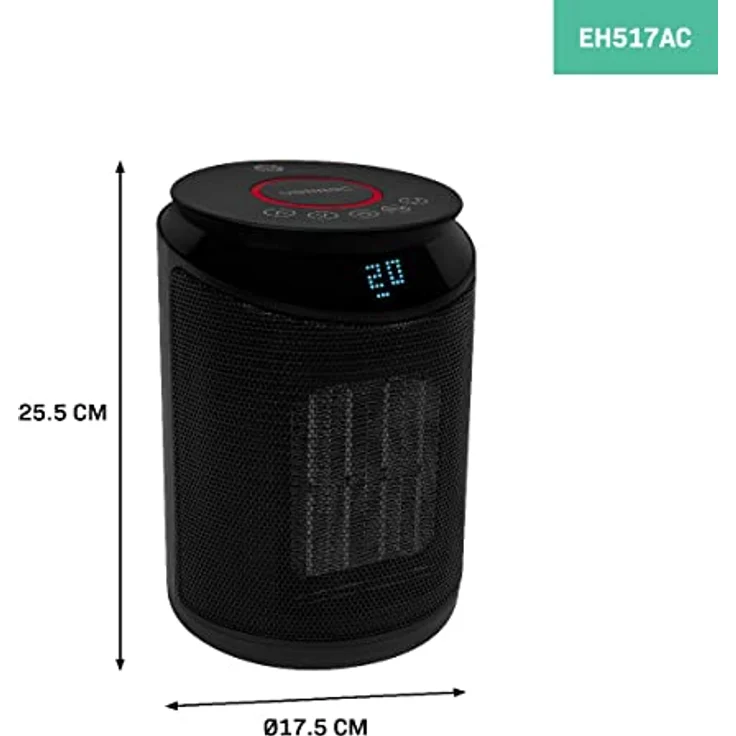 VONROC Heizlüfter 2000W, energiesparender Heizstrahler mit Timer, schwenkbar, Überhitzungs- & Kippschutz für Bad und Schlafzimmer – Bild 5