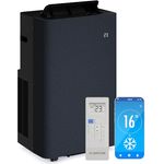 Klarstein AireLux Mobile Klimaanlage, 14.000 BTU für Räume bis 51 m², 4-in-1 Kühlung, App & Sprachsteuerung, Leise, Fenster-Kit Inklusive, Dunkelgrau