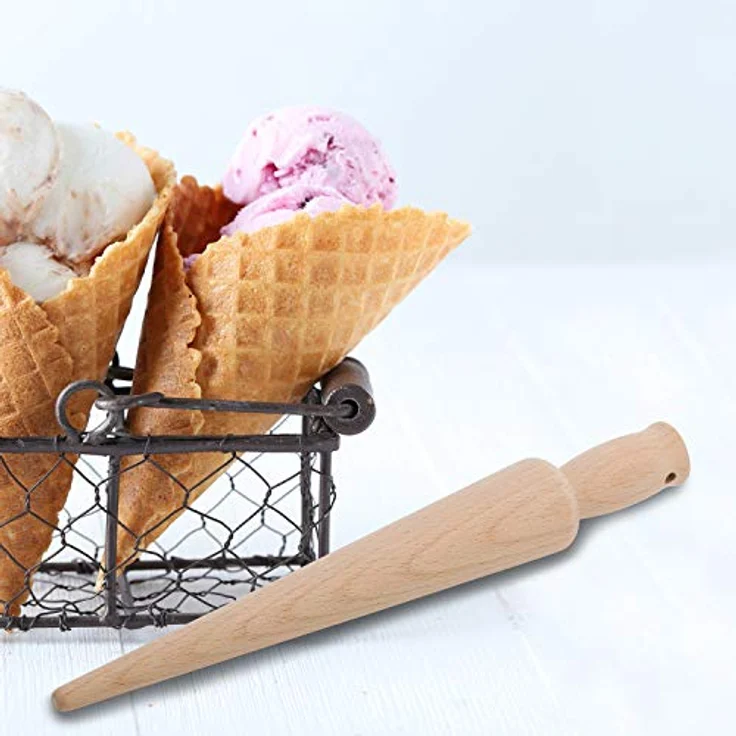 Westmark Waffel--Eiserhörnchen-Former, Holz, beige, 20 x 10 x 10 cm – Bild 5