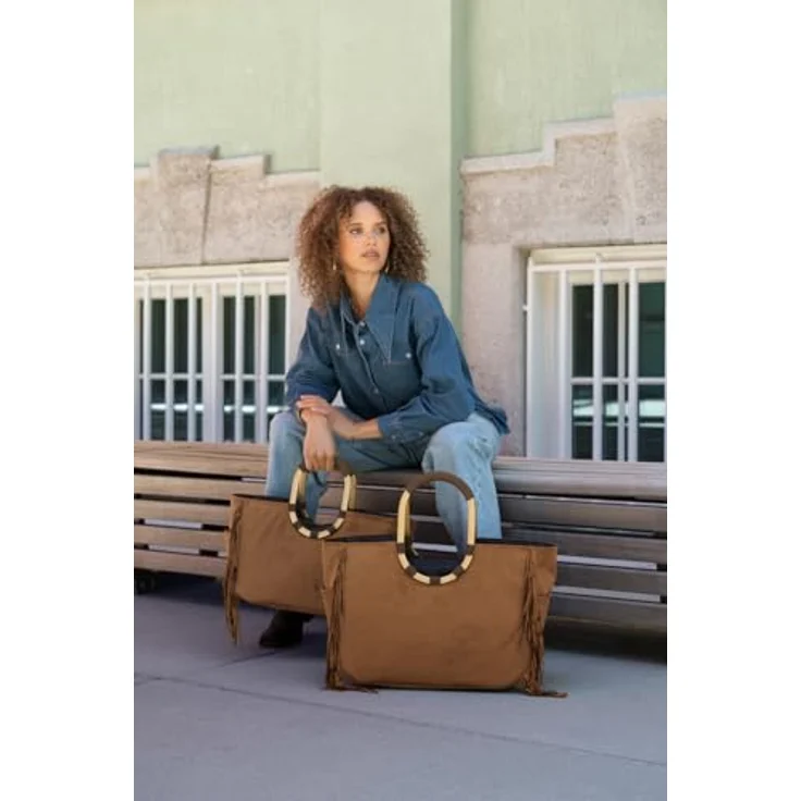 reisenthel Loopshopper L Shopper Tasche, 46 cm, braun, 100% PET, praktische Schultertasche – Bild 2