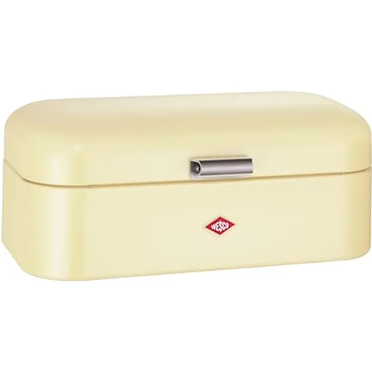 WESCO Grandy Brotkasten mandel, pulverbeschichtetes Stahlblech, Lüftungslöcher und stabiler Handgriff