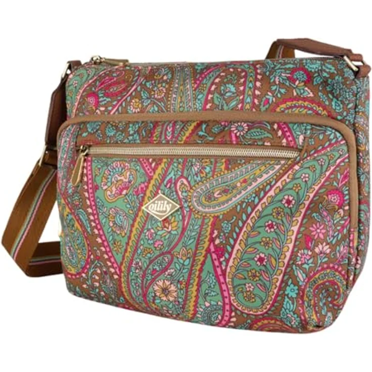 Oilily Friends 4 Ever Stetson Umhängetasche 27 cm, 100% Polyester, olivgrün, 27 cm x 12 cm x 23 cm – Bild 2