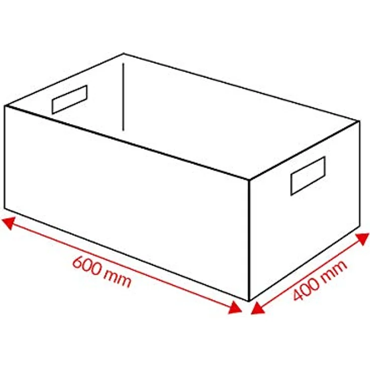 Certeo EURO-Behälter | Wände und Boden geschlossen | LxBxH 600 x 400 x 320 mm | Rot | VE 5 Stk. – Bild 2