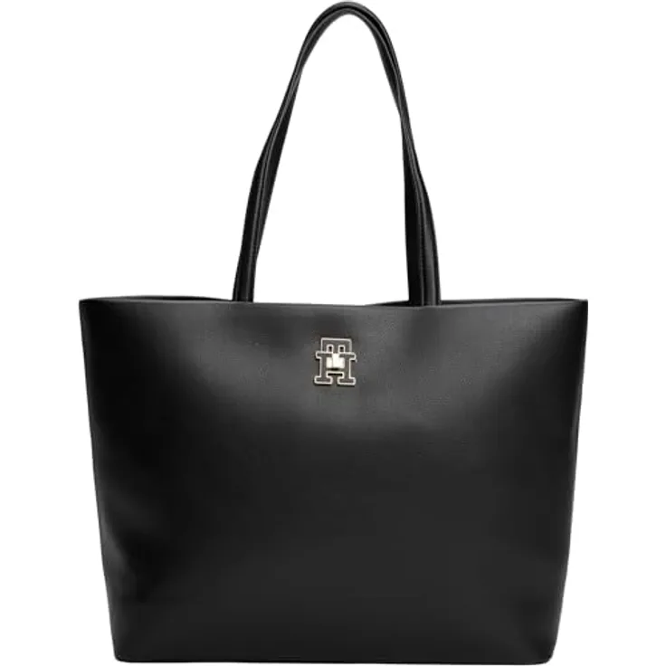 Tommy Hilfiger TH Modern Shopper Tasche, 35 cm, 100% Kunstleder, schwarz