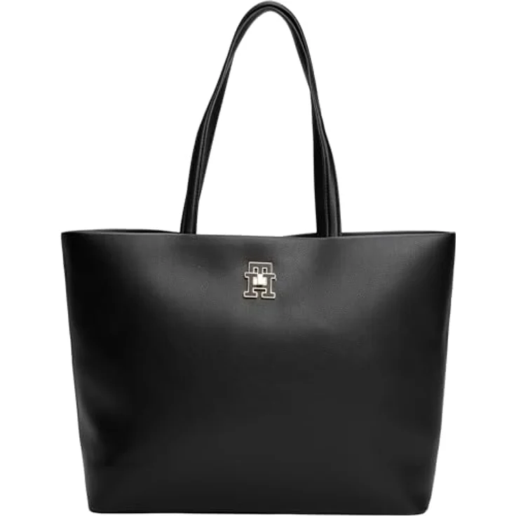 Tommy Hilfiger TH Modern Shopper Tasche, 35 cm, 100% Kunstleder, schwarz – Bild 1