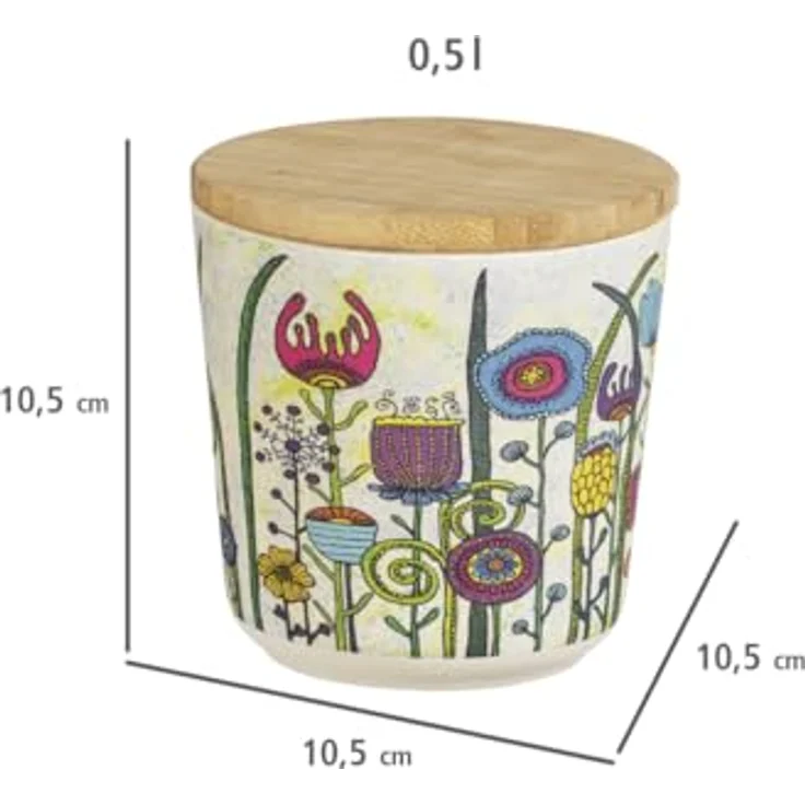 WENKO Vorratsdosen [Deckel aus Bambus] 3er Set Aufbewahrungsdose Küche - Vorratsbehälter luftdicht - Kaffeedose Küchenorganisation – Bild 3