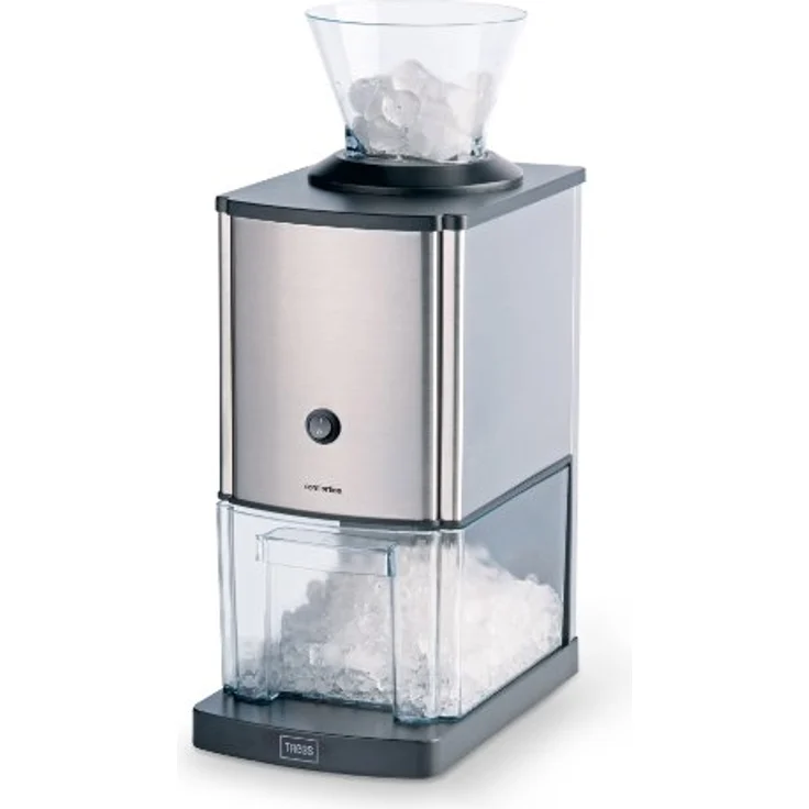 Trebs Edelstahl Eiscrusher ideal für Softdrinks, Cocktails oder kalte Nachtischzubereitung (1 kg zerkleinertes Eis pro Minute, Kapazität 3 Liter, 80 Watt) – Bild 2