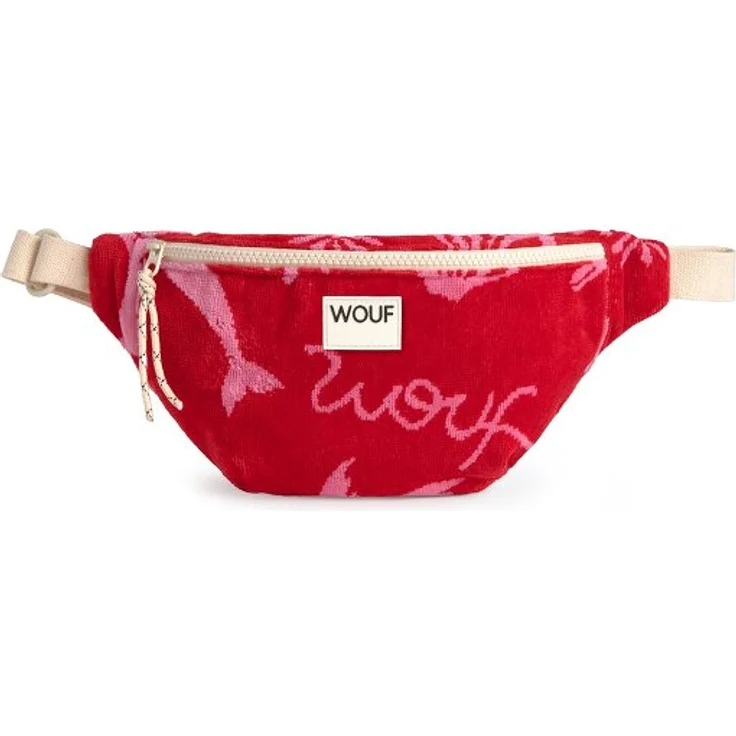 Wouf Terry Gürteltasche 32 cm, rot, aus 100% Baumwolle