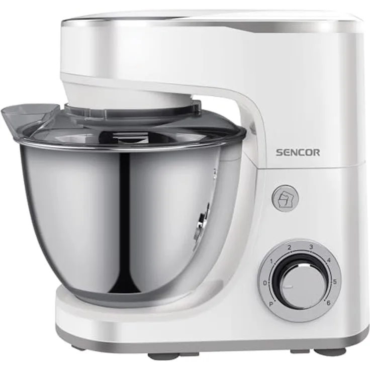 SENCOR Konditorroboter STM 3630WH, Küchenmaschine in Weiß mit vielseitigen Backfunktionen